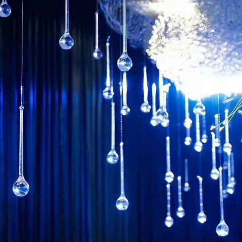 5.5" Clear Acrylic hanging tear rain drop