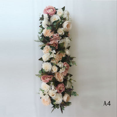 Table Runner Artificial Flower Rose Hydrangea Arrangement A4