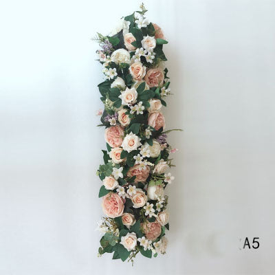 Table Runner Artificial Flower Rose Hydrangea Arrangement A5