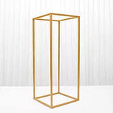 Modern Rectangular Stand Metal 24''H Gold