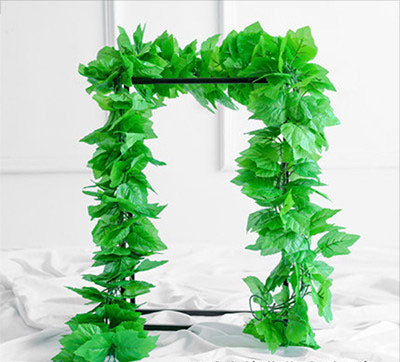 2xGreen vine Artificial leaf Garland wedding greenery - Richview Glass Wedding Supplies