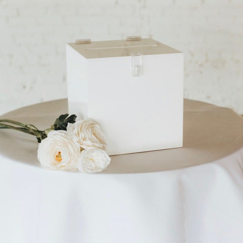 White Acrylic Money box 12”