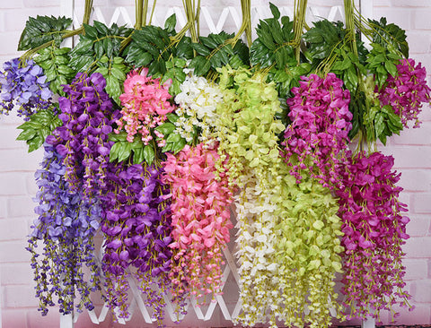 Hanging wisteria (Purple)-HAN1-4 - Richview Glass Wedding Supplies