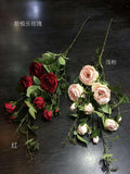 Artificial Rose Spray Bunch (Red) ROS1-8 - Richview Glass Wedding Supplies